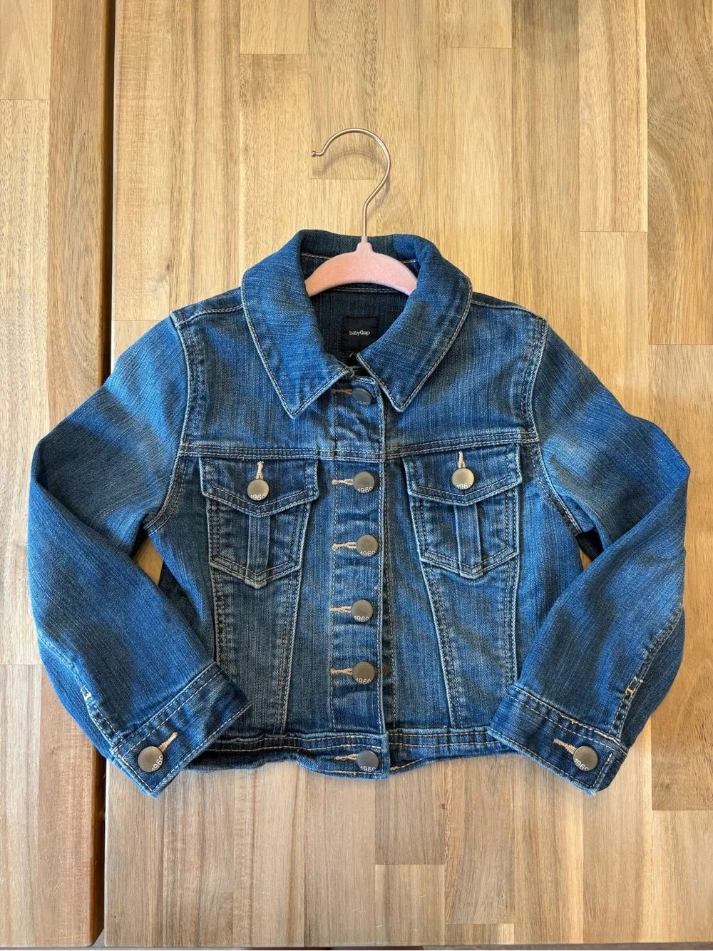 GAP Classic Denim Jean Jacket for Toddlers Medium Wash 100% Cotton 3T